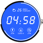 Digital Gleamy Watch Face