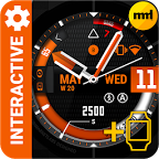 Watch Face Black Orange