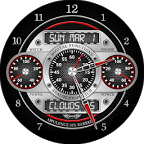 Opulence Six Barrel Watch Face